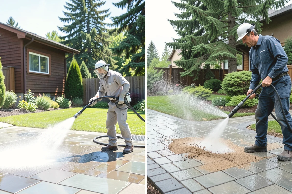 Parking Lot Cleaning in Black Diamond, King County, WA - Blow and sweep the lot clear of loose debris