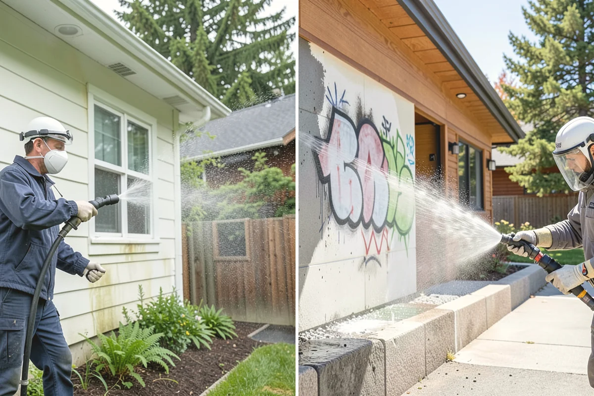 Parking Lot Cleaning in Burlington, Skagit County, WA - Blow and sweep the lot clear of loose debris
