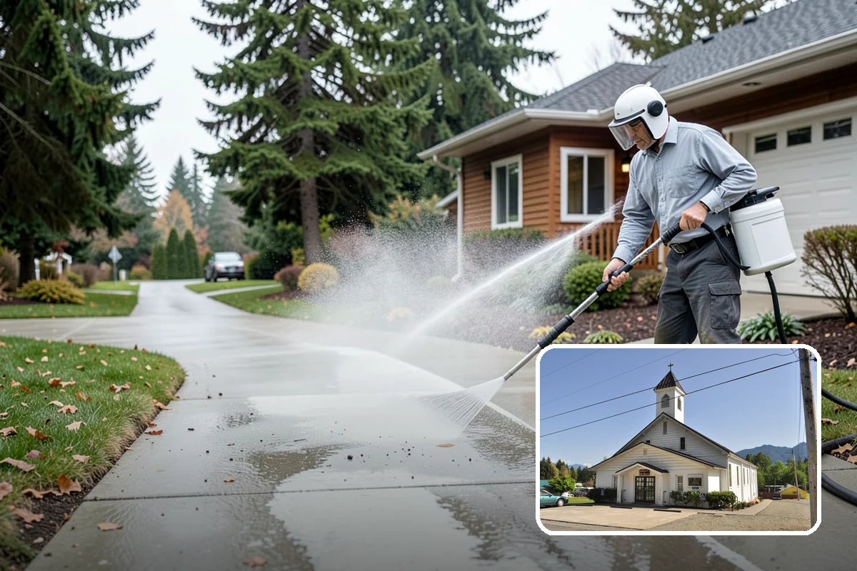 Parking Lot Cleaning in Concrete, Skagit County, WA - Restores a bright, professional first impression