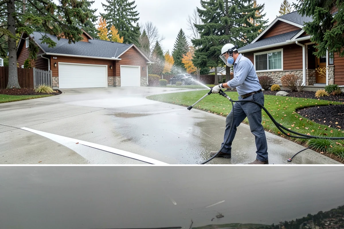Parking Lot Cleaning in Des Moines, King County, WA - Full lot cleaning is ideal in late spring or summer when pavement dries fast, with high-traffic zones spot-cleaned as needed.