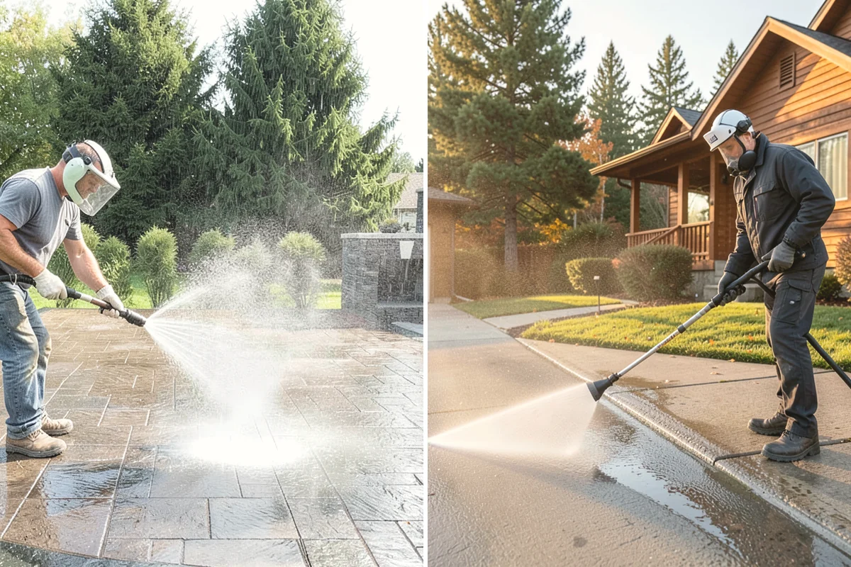 Parking Lot Cleaning in Duvall, King County, WA - Blow and sweep the lot clear of loose debris
