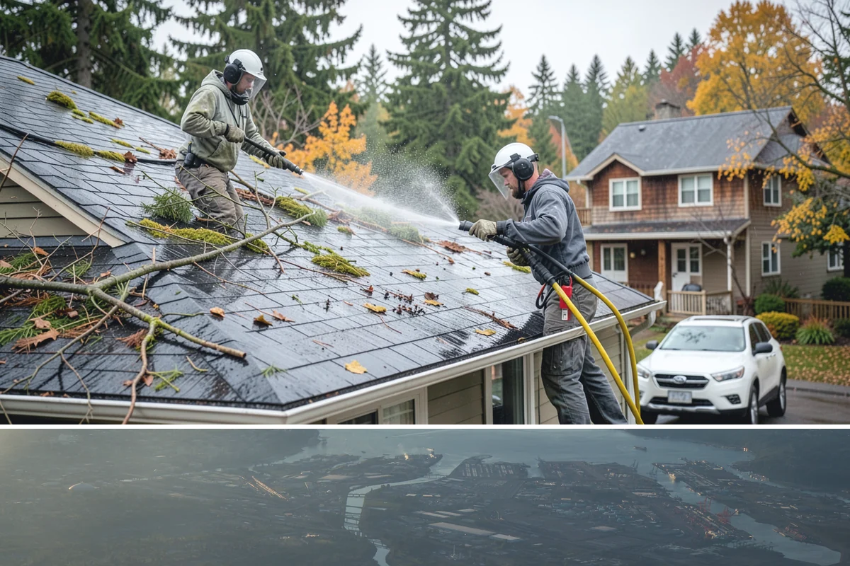 Parking Lot Cleaning in Fife, Pierce County, WA - Full lot cleaning is ideal in late spring or summer when pavement dries fast, with high-traffic zones spot-cleaned as needed.