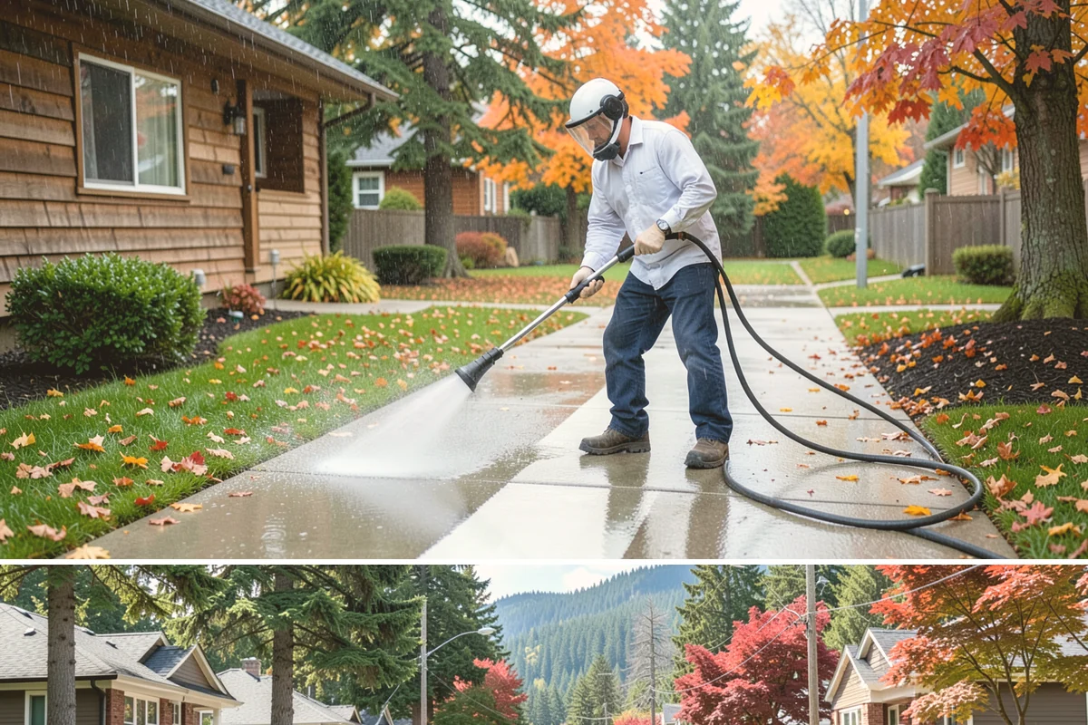 Parking Lot Cleaning in Hunts Point, King County, WA - Full lot cleaning is ideal in late spring or summer when pavement dries fast, with high-traffic zones spot-cleaned as needed.