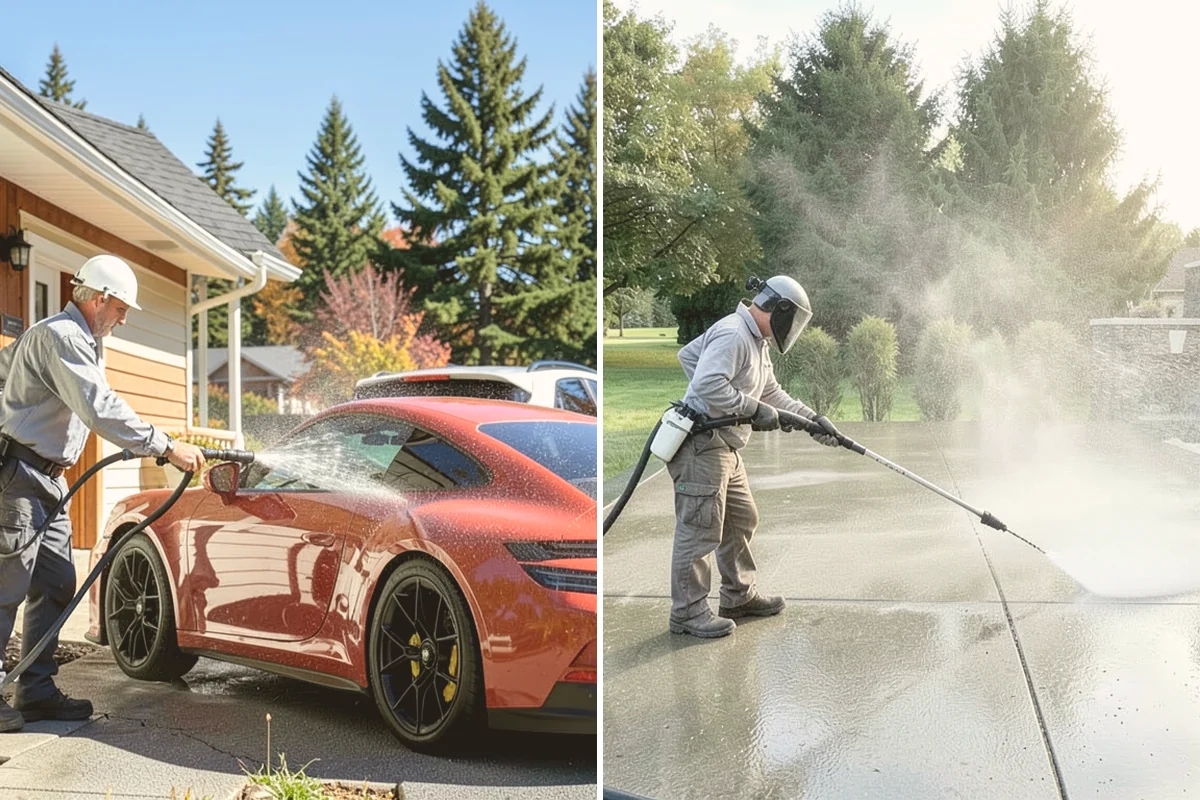Parking Lot Cleaning in Index, Snohomish County, WA - Blow and sweep the lot clear of loose debris