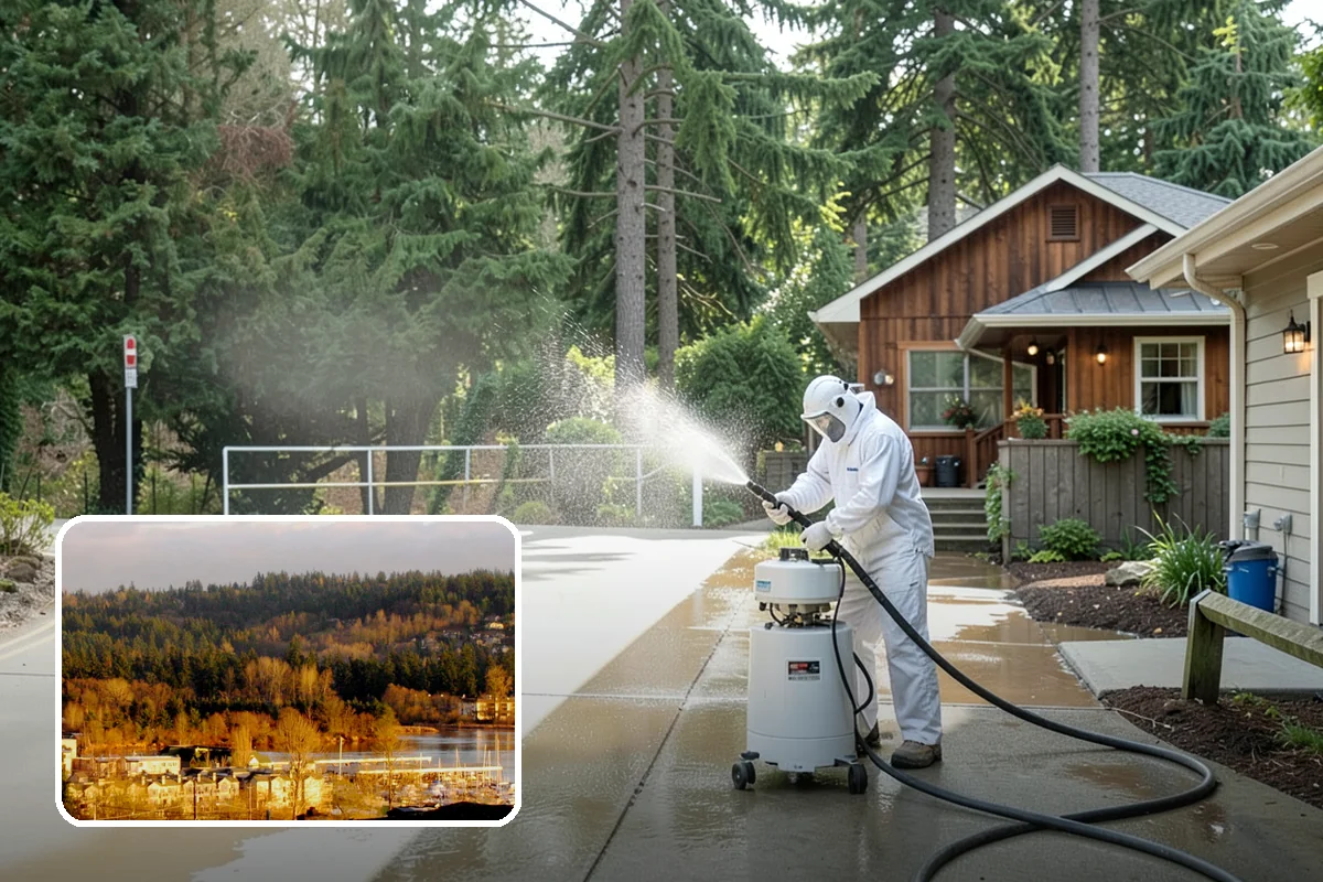 Parking Lot Cleaning in Kenmore, King County, WA - Restores a bright, professional first impression