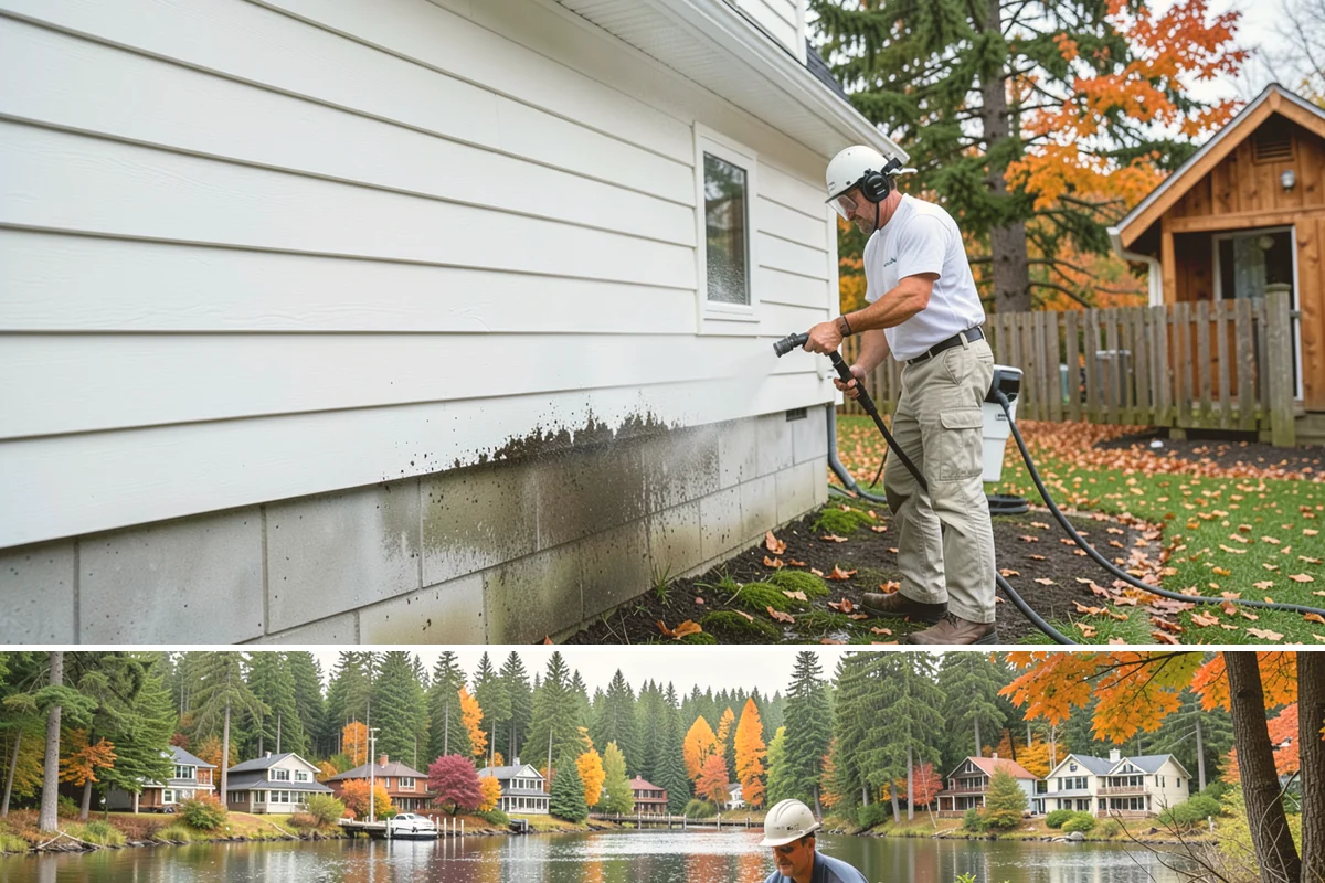 Parking Lot Cleaning in La Conner, Skagit County, WA - Full lot cleaning is ideal in late spring or summer when pavement dries fast, with high-traffic zones spot-cleaned as needed.