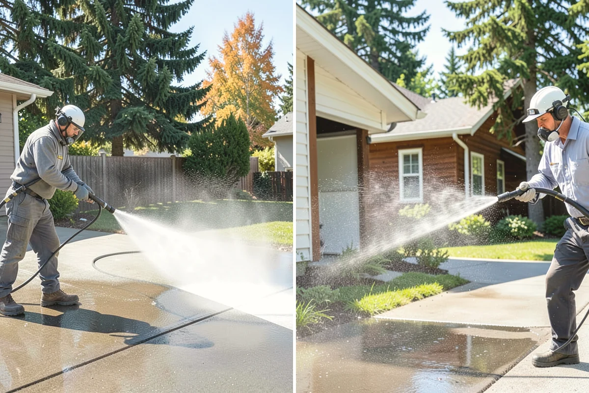 Parking Lot Cleaning in Lake Stevens, Snohomish County, WA - Blow and sweep the lot clear of loose debris