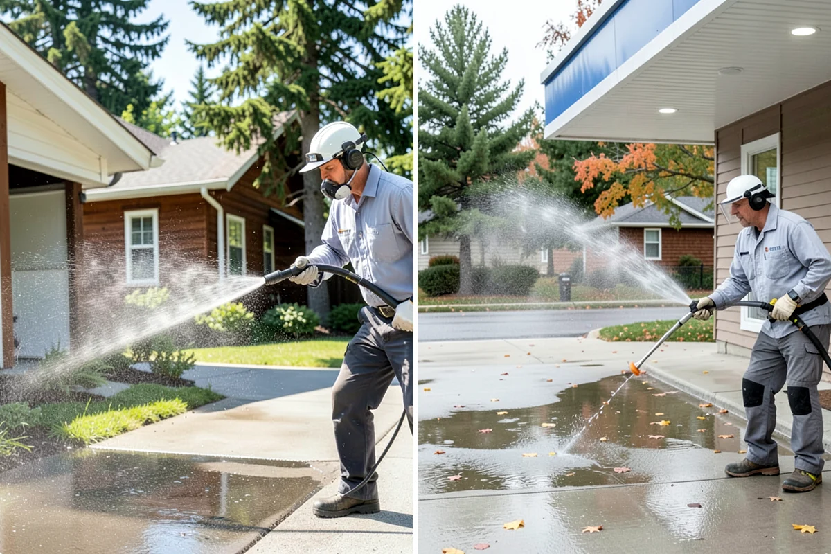 Parking Lot Cleaning in Lyman, Skagit County, WA - Blow and sweep the lot clear of loose debris