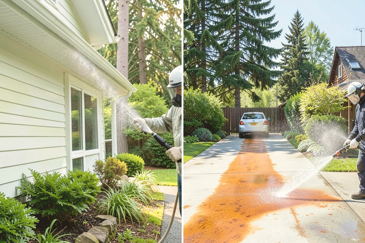 Parking Lot Cleaning in Lynnwood, Snohomish County, WA - Blow and sweep the lot clear of loose debris