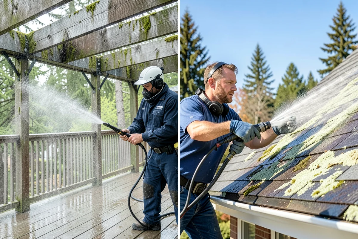 Parking Lot Cleaning in Maple Valley, King County, WA - Blow and sweep the lot clear of loose debris