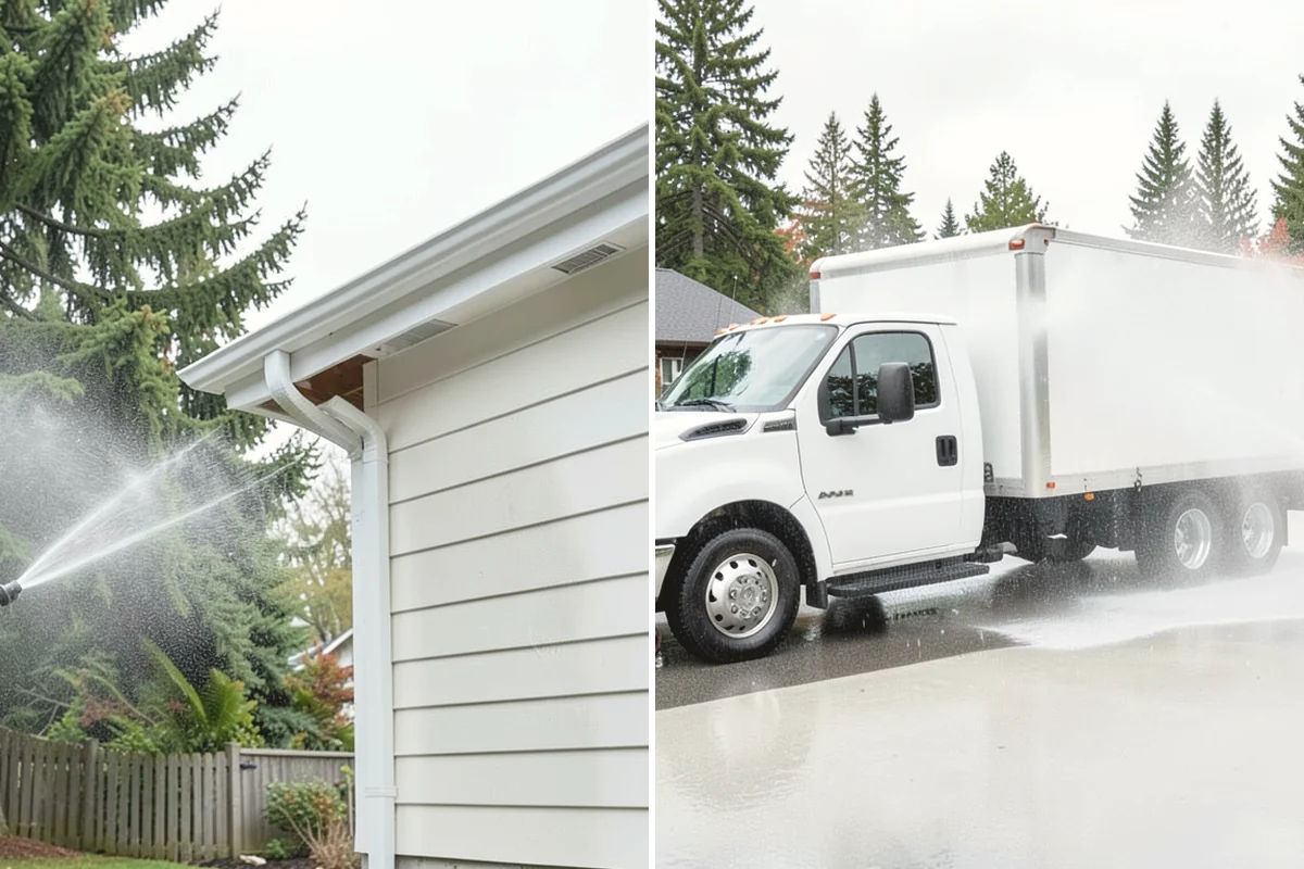 Parking Lot Cleaning in Mill Creek, Snohomish County, WA - Blow and sweep the lot clear of loose debris