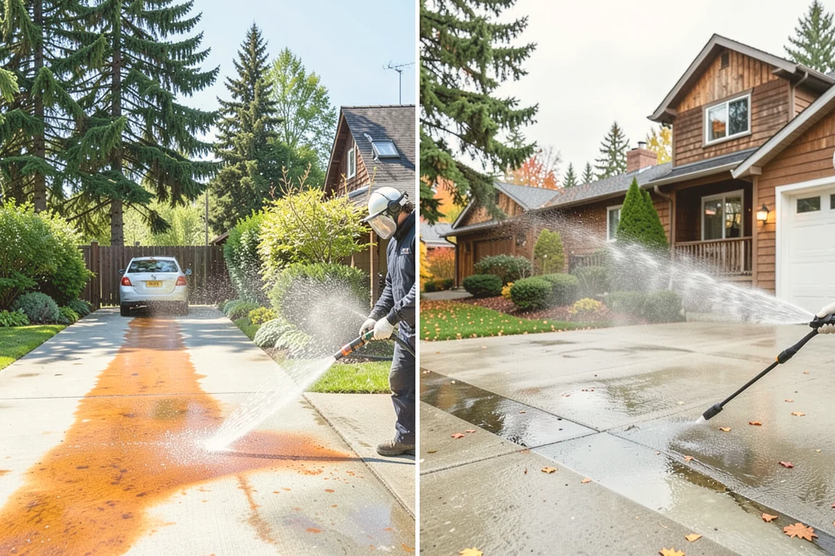 Parking Lot Cleaning in Milton, King County, WA - Blow and sweep the lot clear of loose debris