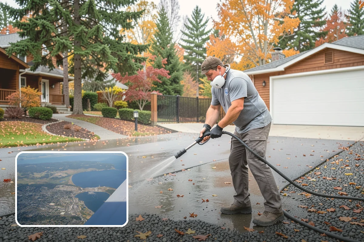 Parking Lot Cleaning in Oak Harbor, Island County, WA - Restores a bright, professional first impression