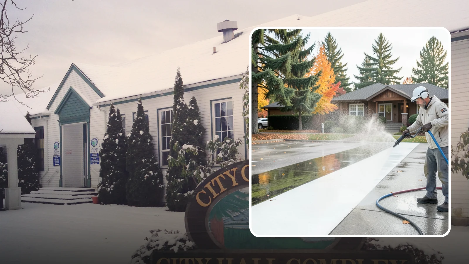 Parking Lot Cleaning in Pacific, King County, WA - We pressure wash parking lots across Washington to remove oil stains, gum, and the algae that shaded pavement grows.