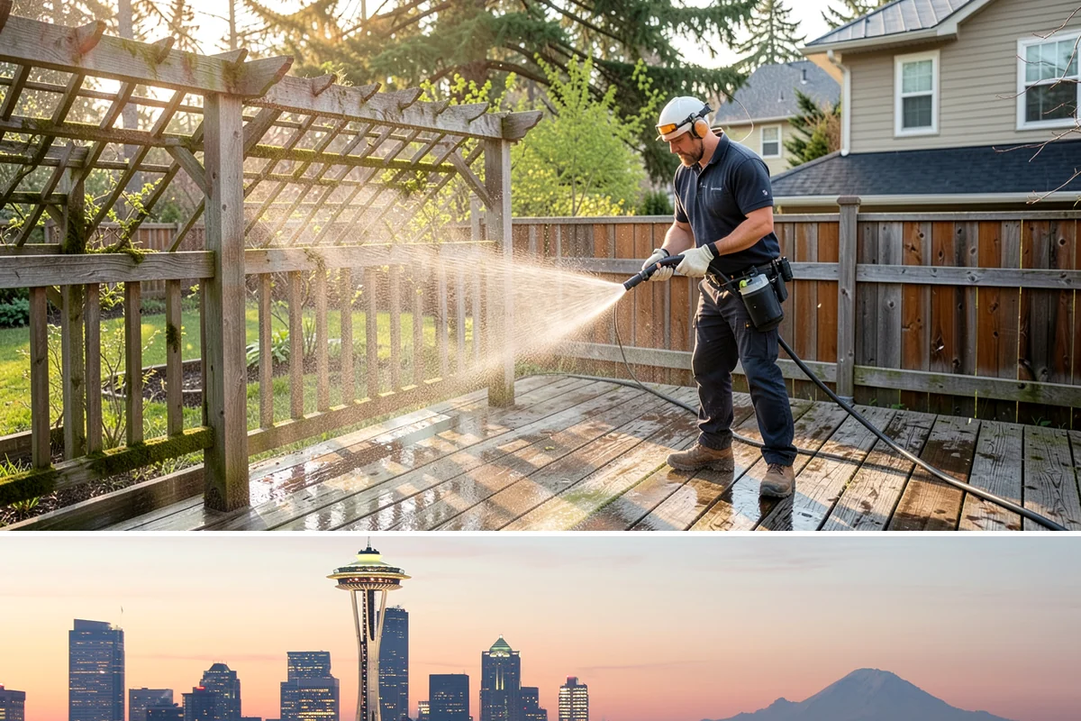 Parking Lot Cleaning in Seattle, King County, WA - Full lot cleaning is ideal in late spring or summer when pavement dries fast, with high-traffic zones spot-cleaned as needed.