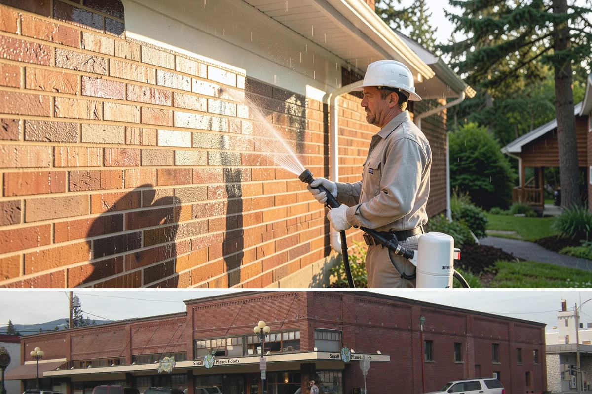Parking Lot Cleaning in Sedro-Woolley, Skagit County, WA - Full lot cleaning is ideal in late spring or summer when pavement dries fast, with high-traffic zones spot-cleaned as needed.