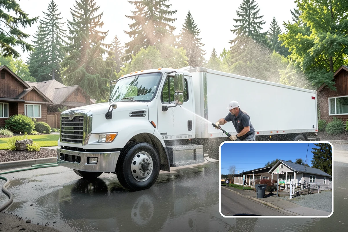 Parking Lot Cleaning in South Prairie, Pierce County, WA - Restores a bright, professional first impression