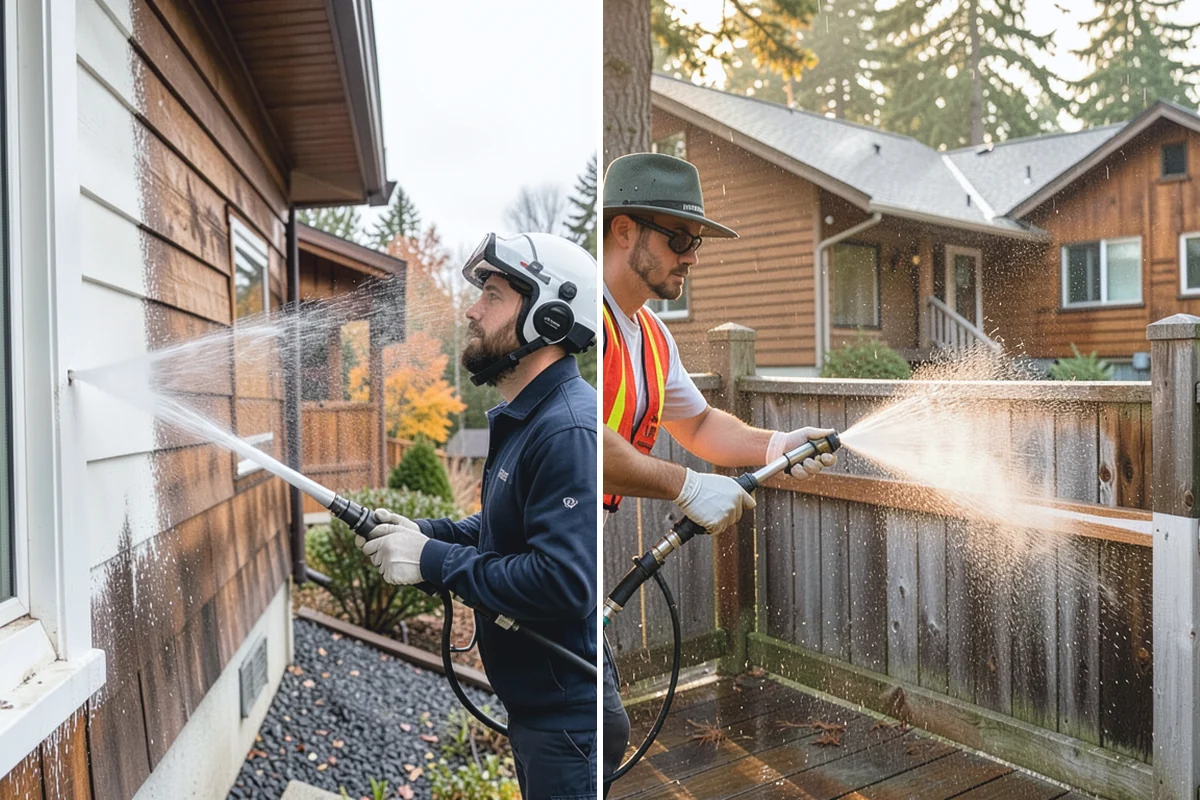 Parking Lot Cleaning in Sumner, Pierce County, WA - Blow and sweep the lot clear of loose debris