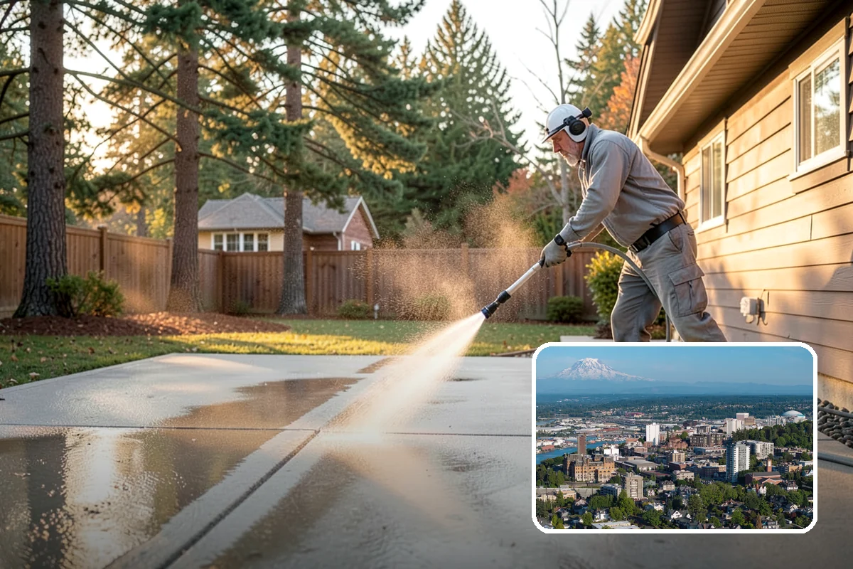 Parking Lot Cleaning in Tacoma, Pierce County, WA - Restores a bright, professional first impression