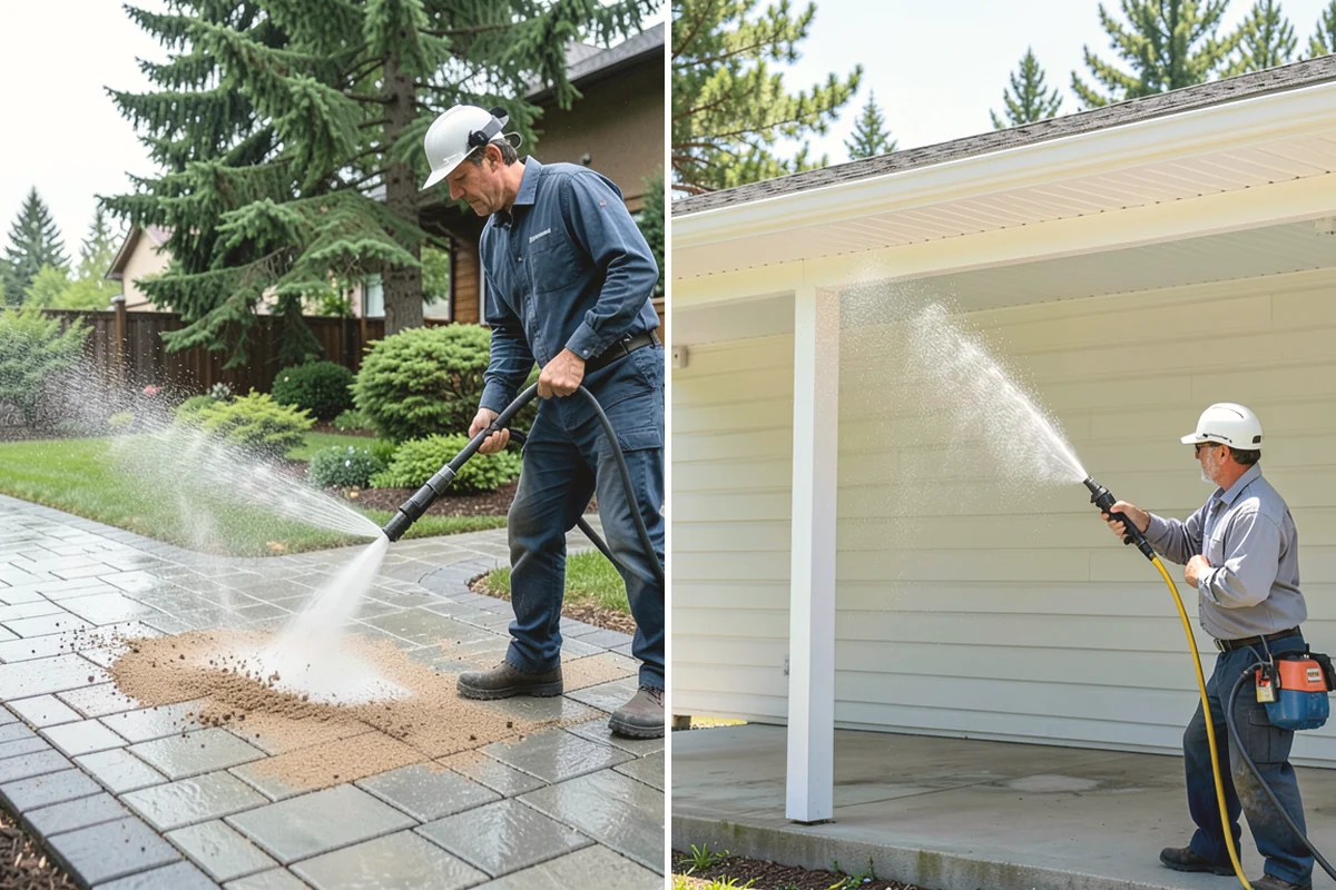 Parking Lot Cleaning in Tacoma, Pierce County, WA - Blow and sweep the lot clear of loose debris