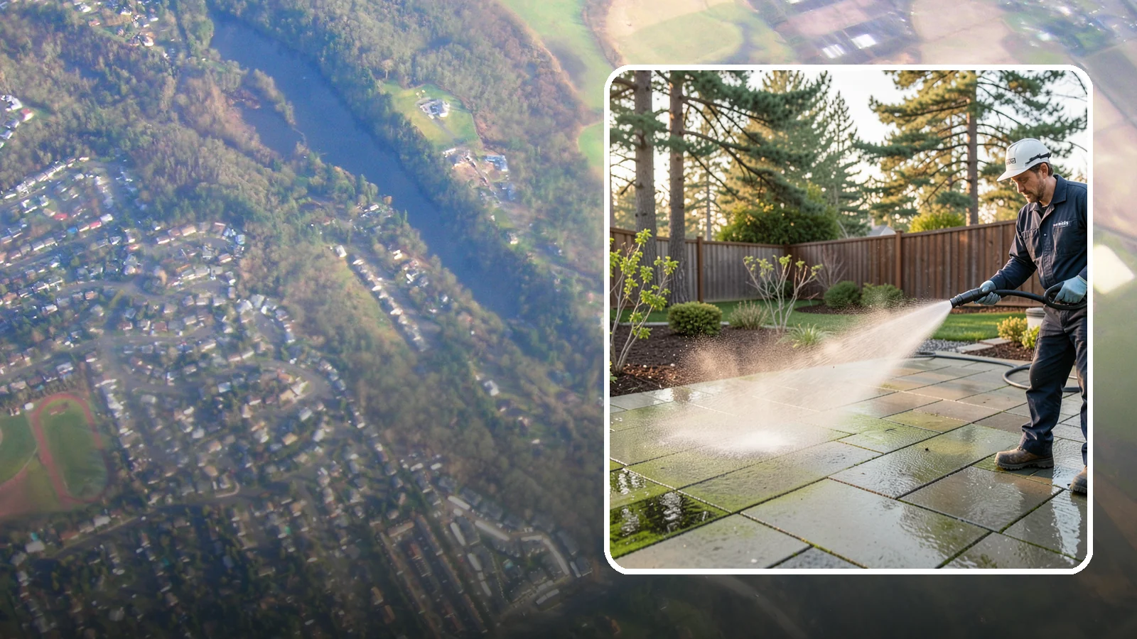 Patio Algae Removal in Algona, King County, WA - Strip the slick green and black algae film that coats patios through Washington's wet months.