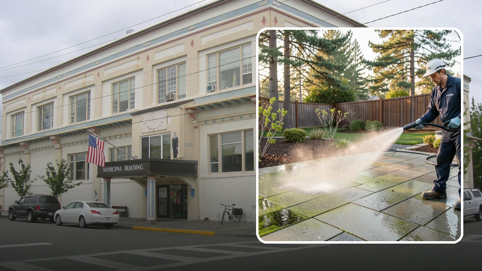 Patio Algae Removal in Anacortes, Skagit County, WA - Strip the slick green and black algae film that coats patios through Washington's wet months.