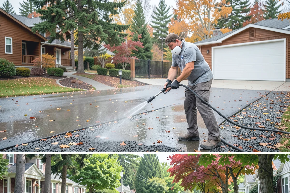 Patio Algae Removal in Beaux Arts Village, King County, WA - Patio algae removal is most effective from late spring through summer when surfaces can dry.