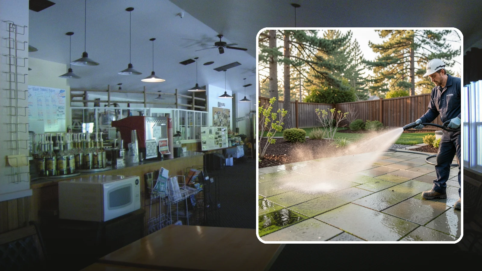 Patio Algae Removal in Black Diamond, King County, WA - Strip the slick green and black algae film that coats patios through Washington's wet months.