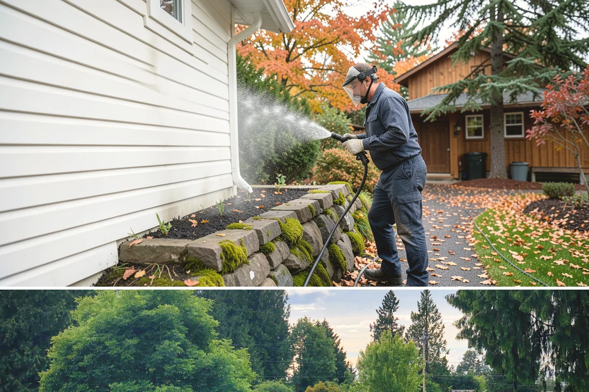 Patio Algae Removal in Bonney Lake, Pierce County, WA - Patio algae removal is most effective from late spring through summer when surfaces can dry.
