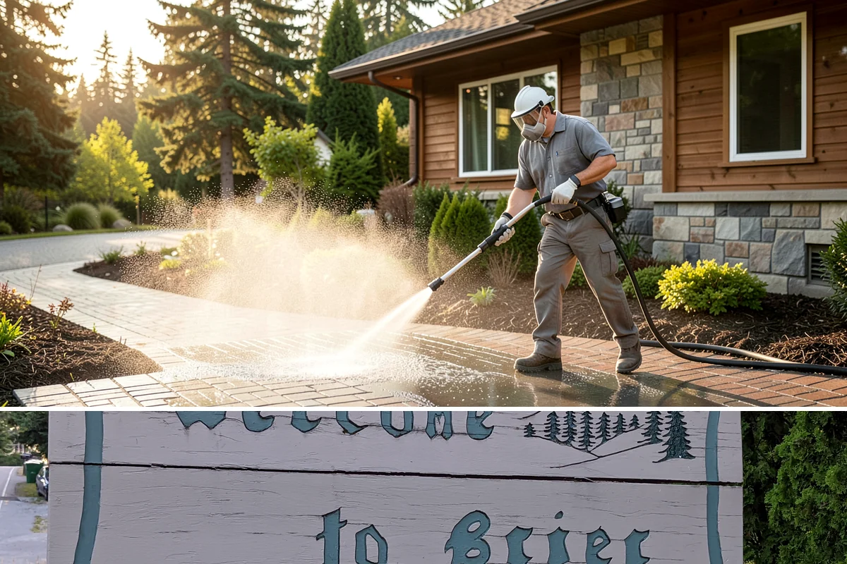 Patio Algae Removal in Brier, Snohomish County, WA - Patio algae removal is most effective from late spring through summer when surfaces can dry.