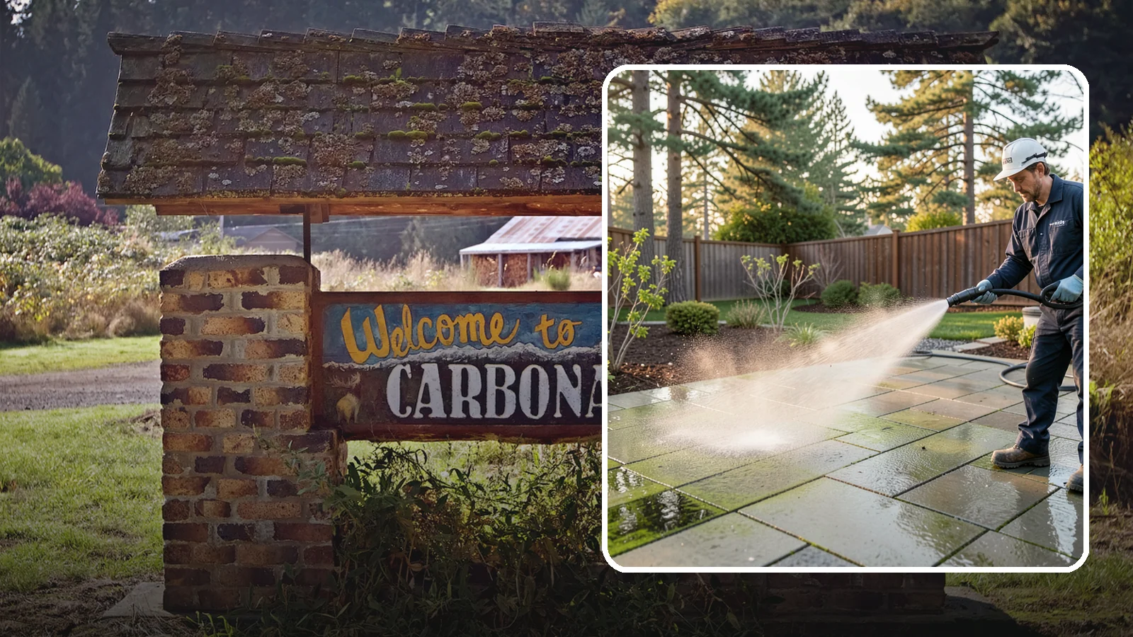Patio Algae Removal in Carbonado, Pierce County, WA - Strip the slick green and black algae film that coats patios through Washington's wet months.