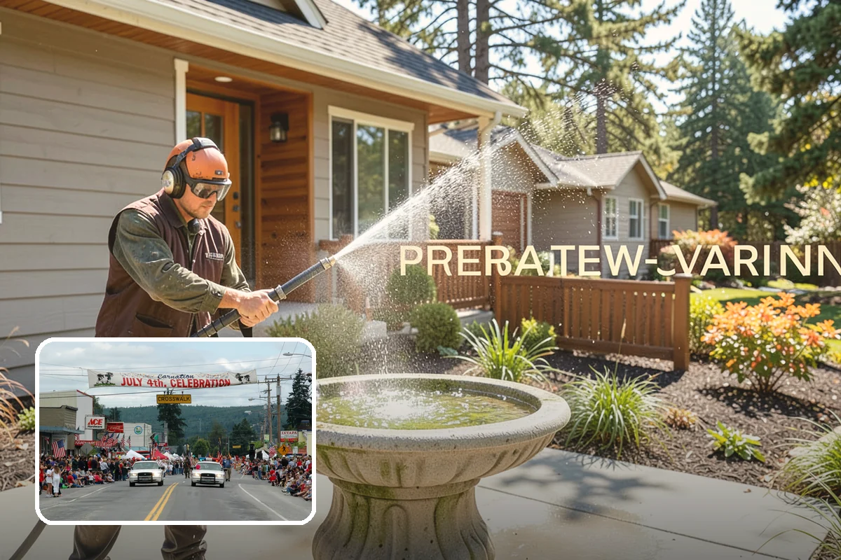 Patio Algae Removal in Carnation, King County, WA - Removes the slick, discoloring algae layer