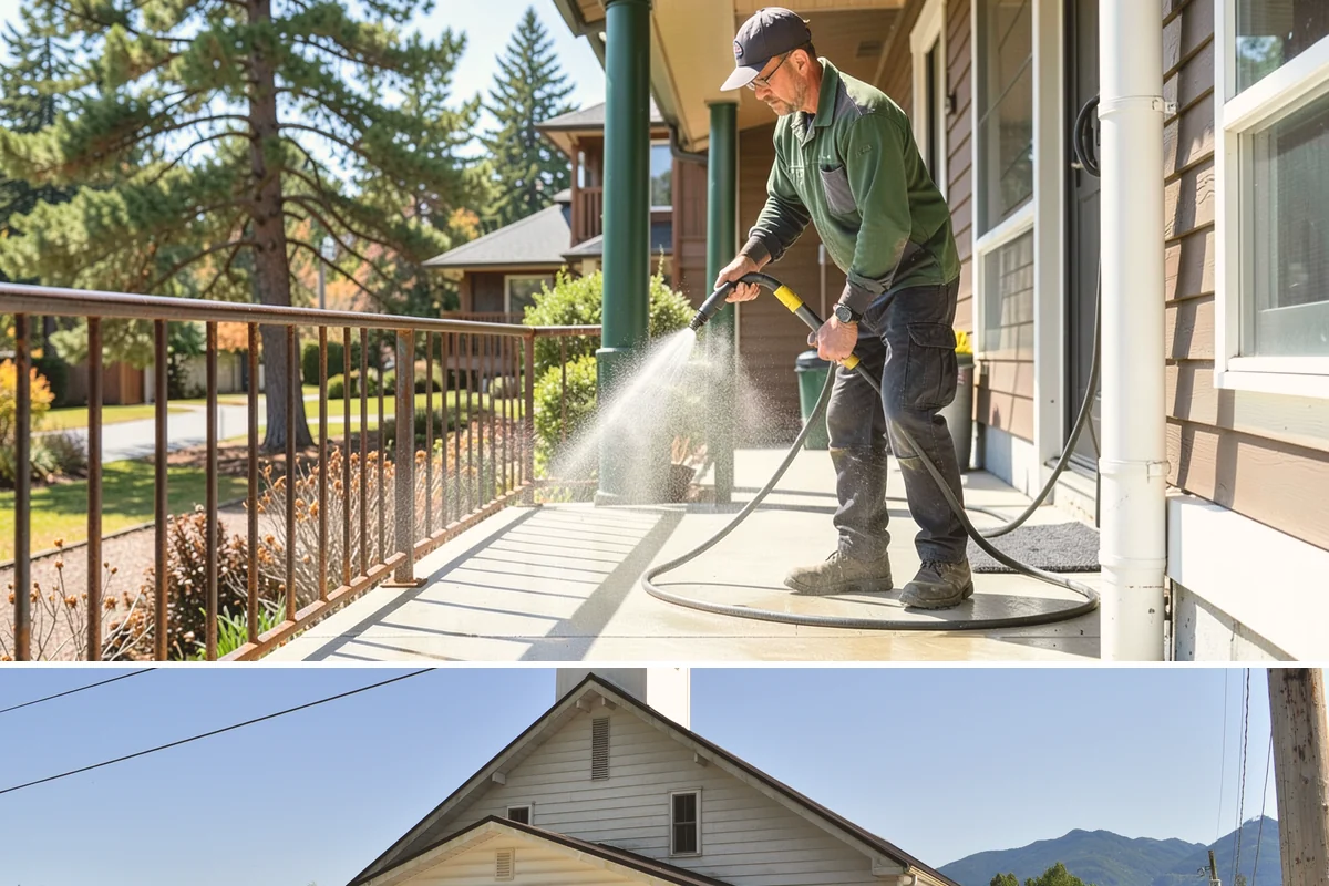 Patio Algae Removal in Concrete, Skagit County, WA - Patio algae removal is most effective from late spring through summer when surfaces can dry.