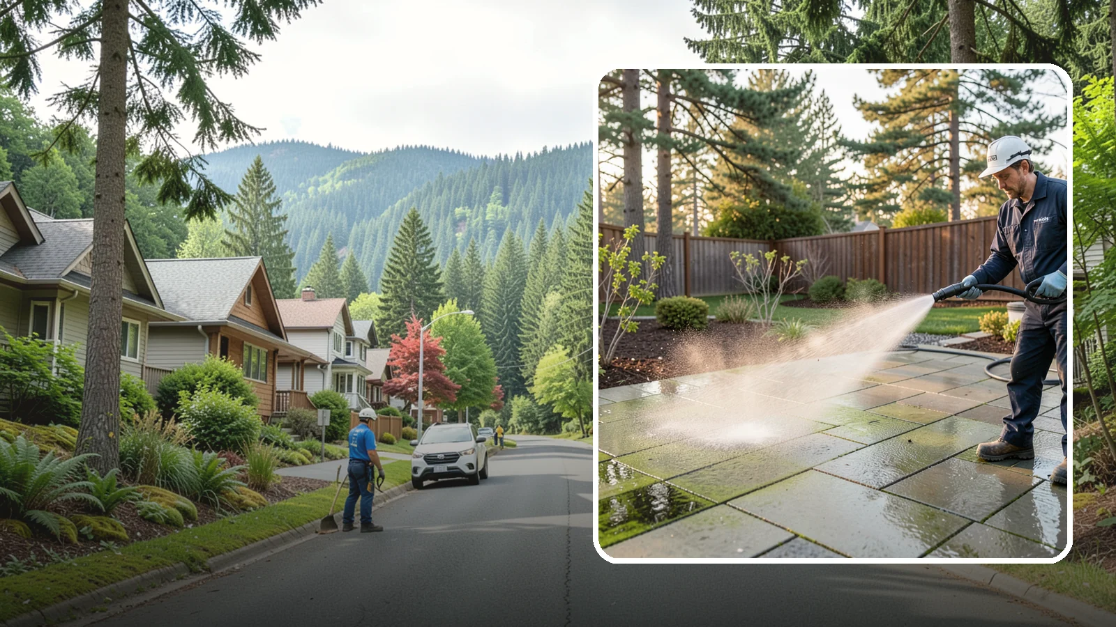 Patio Algae Removal in Darrington, Snohomish County, WA - Strip the slick green and black algae film that coats patios through Washington's wet months.