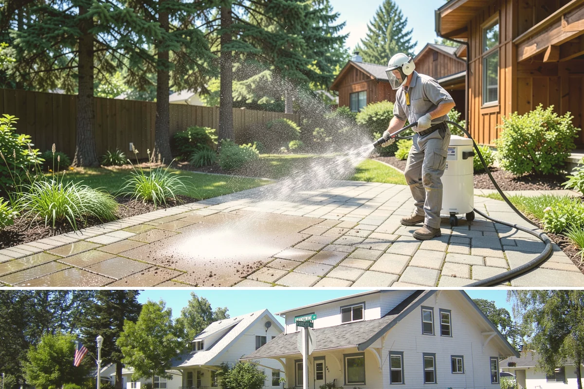 Patio Algae Removal in DuPont, Pierce County, WA - Patio algae removal is most effective from late spring through summer when surfaces can dry.