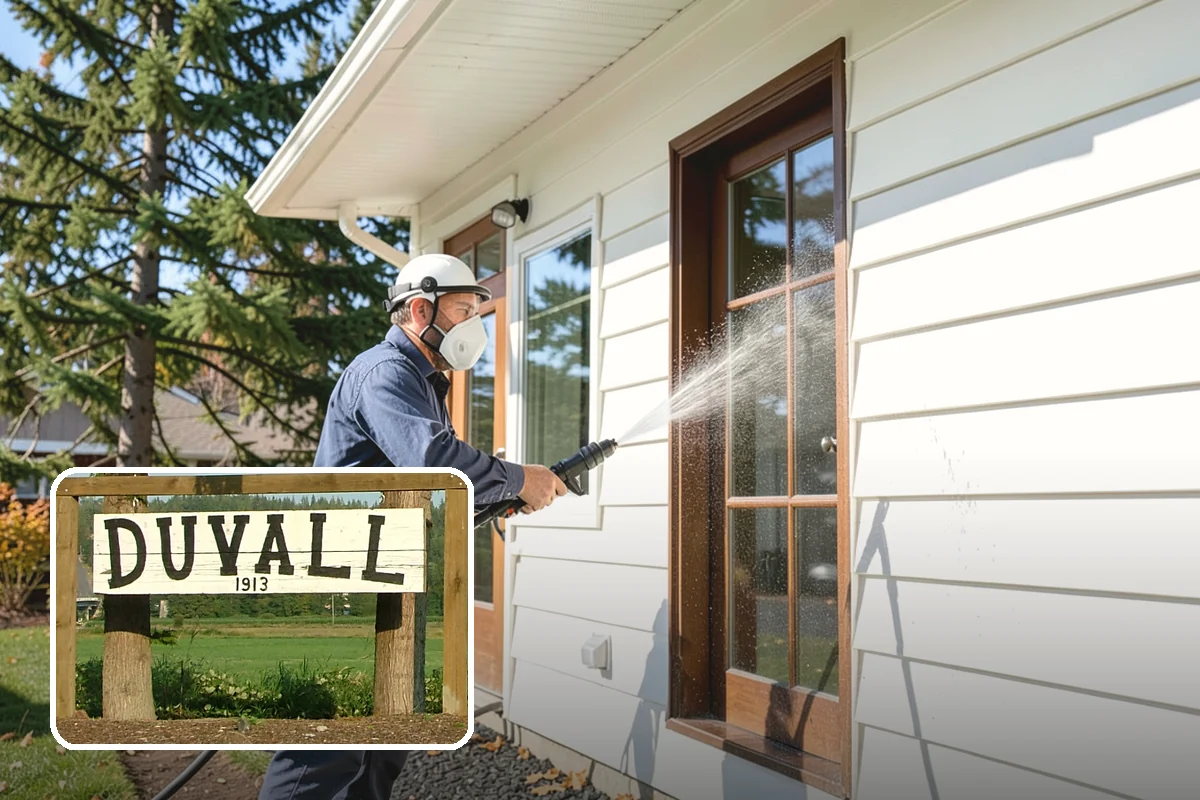 Patio Algae Removal in Duvall, King County, WA - Removes the slick, discoloring algae layer