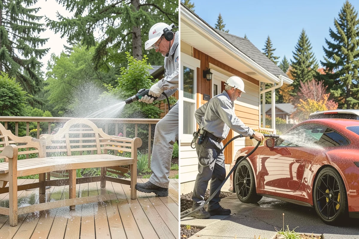 Patio Algae Removal in Eatonville, Pierce County, WA - Apply a biocidal solution across the algae film