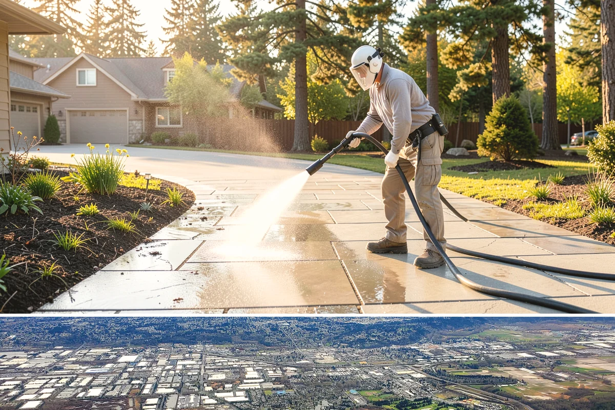 Patio Algae Removal in Kent, King County, WA - Patio algae removal is most effective from late spring through summer when surfaces can dry.
