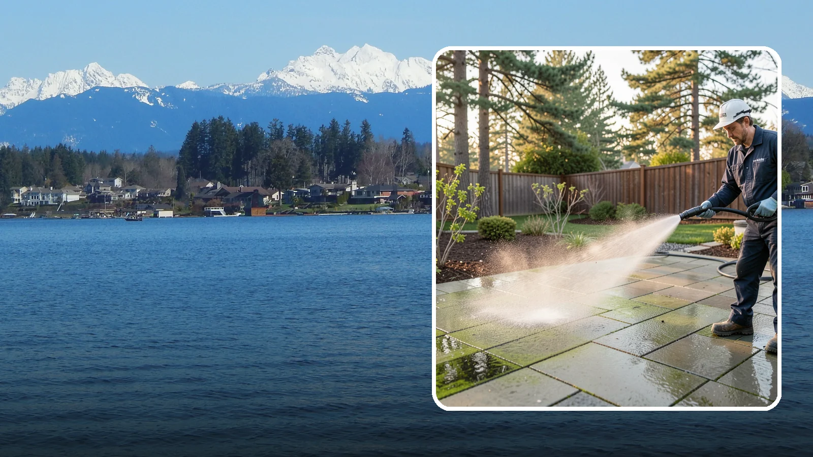 Patio Algae Removal in Lake Stevens, Snohomish County, WA - Strip the slick green and black algae film that coats patios through Washington's wet months.