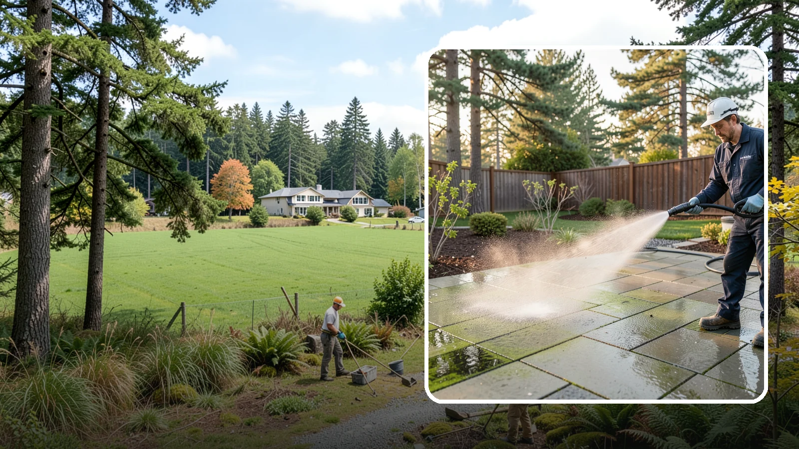 Patio Algae Removal in Lyman, Skagit County, WA - Strip the slick green and black algae film that coats patios through Washington's wet months.
