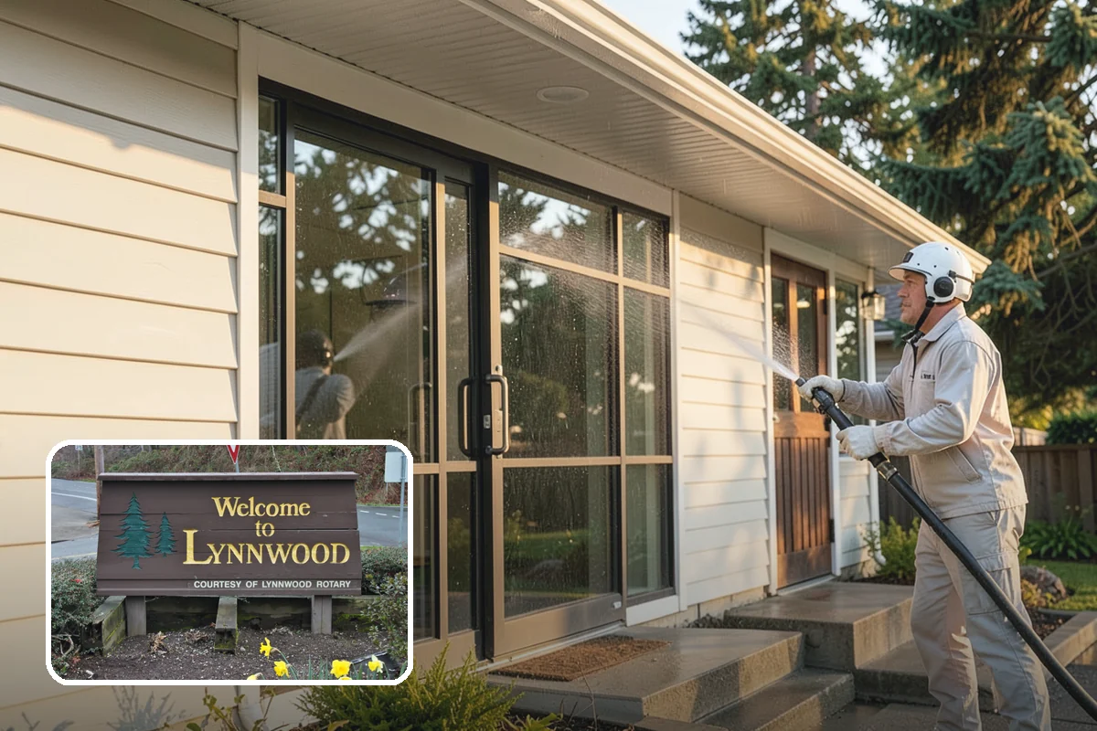 Patio Algae Removal in Lynnwood, Snohomish County, WA - Removes the slick, discoloring algae layer