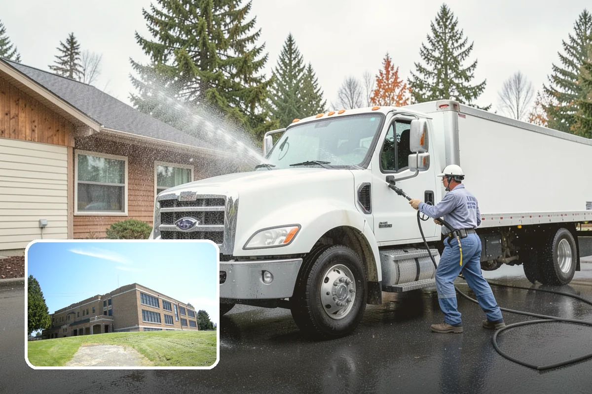 Patio Algae Removal in Maple Valley, King County, WA - Removes the slick, discoloring algae layer