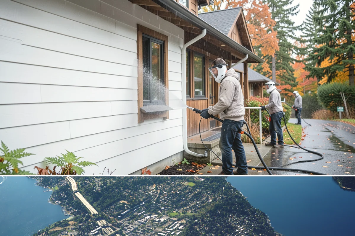 Patio Algae Removal in Mercer Island, King County, WA - Patio algae removal is most effective from late spring through summer when surfaces can dry.