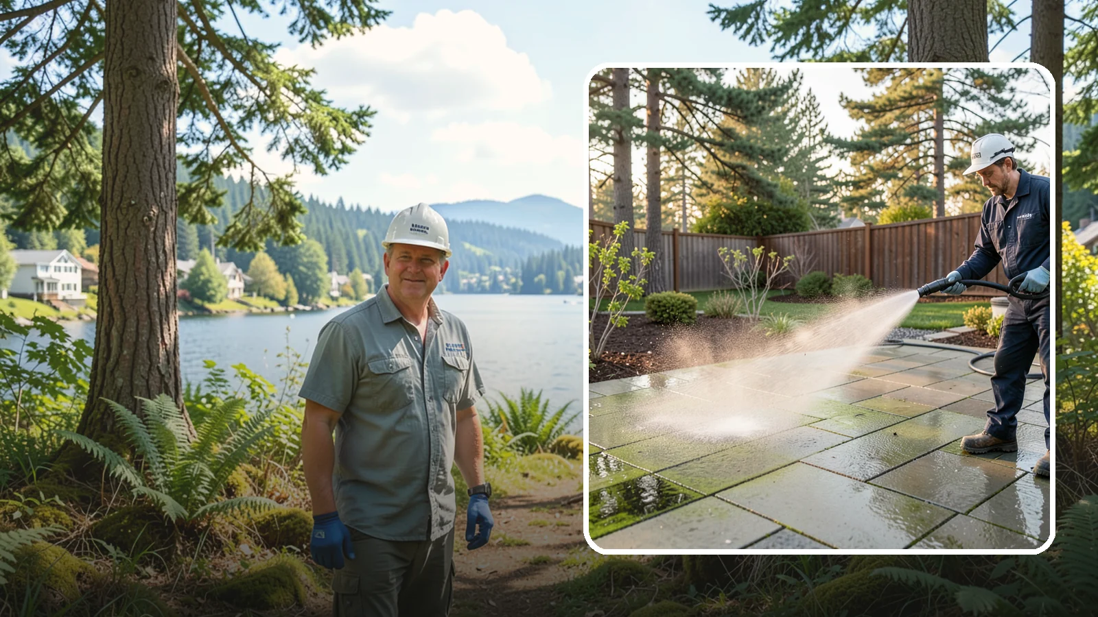 Patio Algae Removal in Milton, King County, WA - Strip the slick green and black algae film that coats patios through Washington's wet months.
