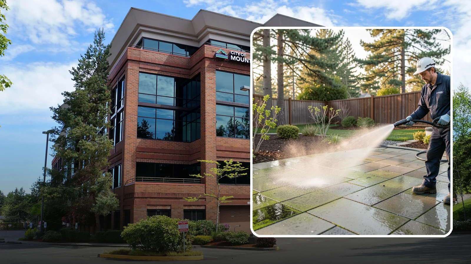 Patio Algae Removal in Mountlake Terrace, Snohomish County, WA - Strip the slick green and black algae film that coats patios through Washington's wet months.