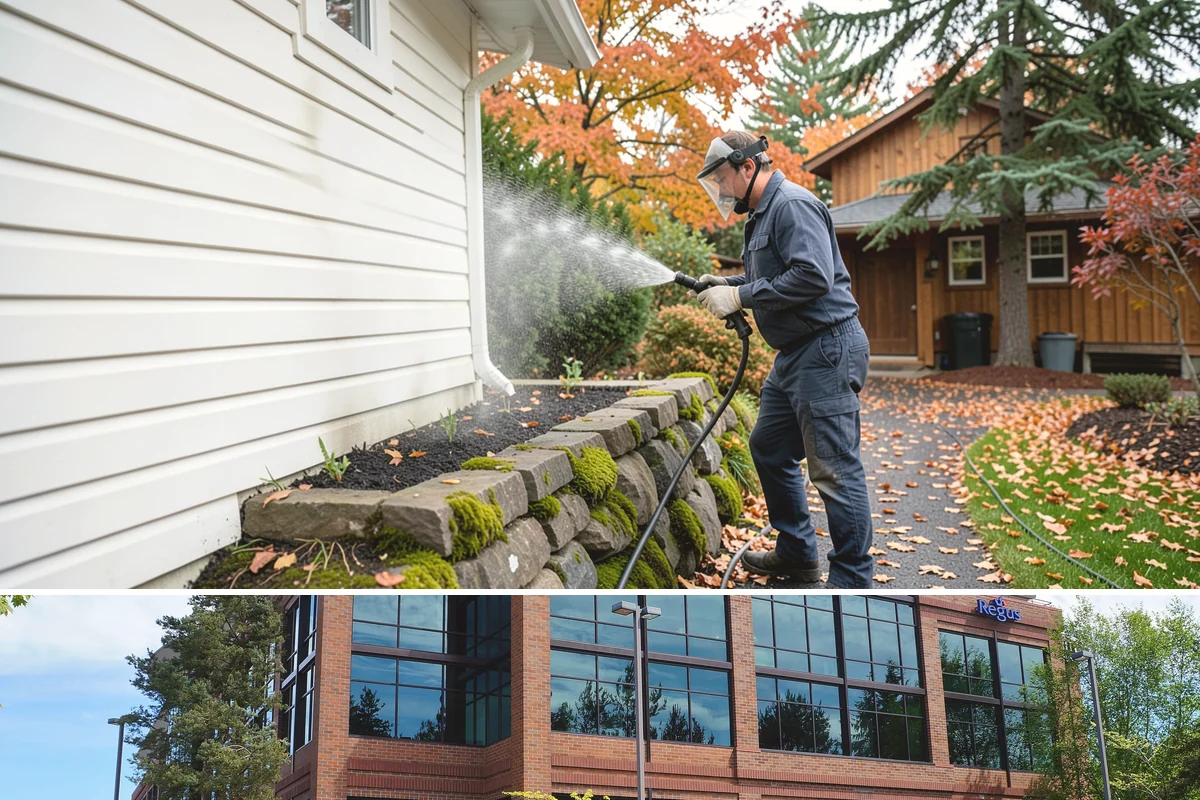 Patio Algae Removal in Mountlake Terrace, Snohomish County, WA - Patio algae removal is most effective from late spring through summer when surfaces can dry.