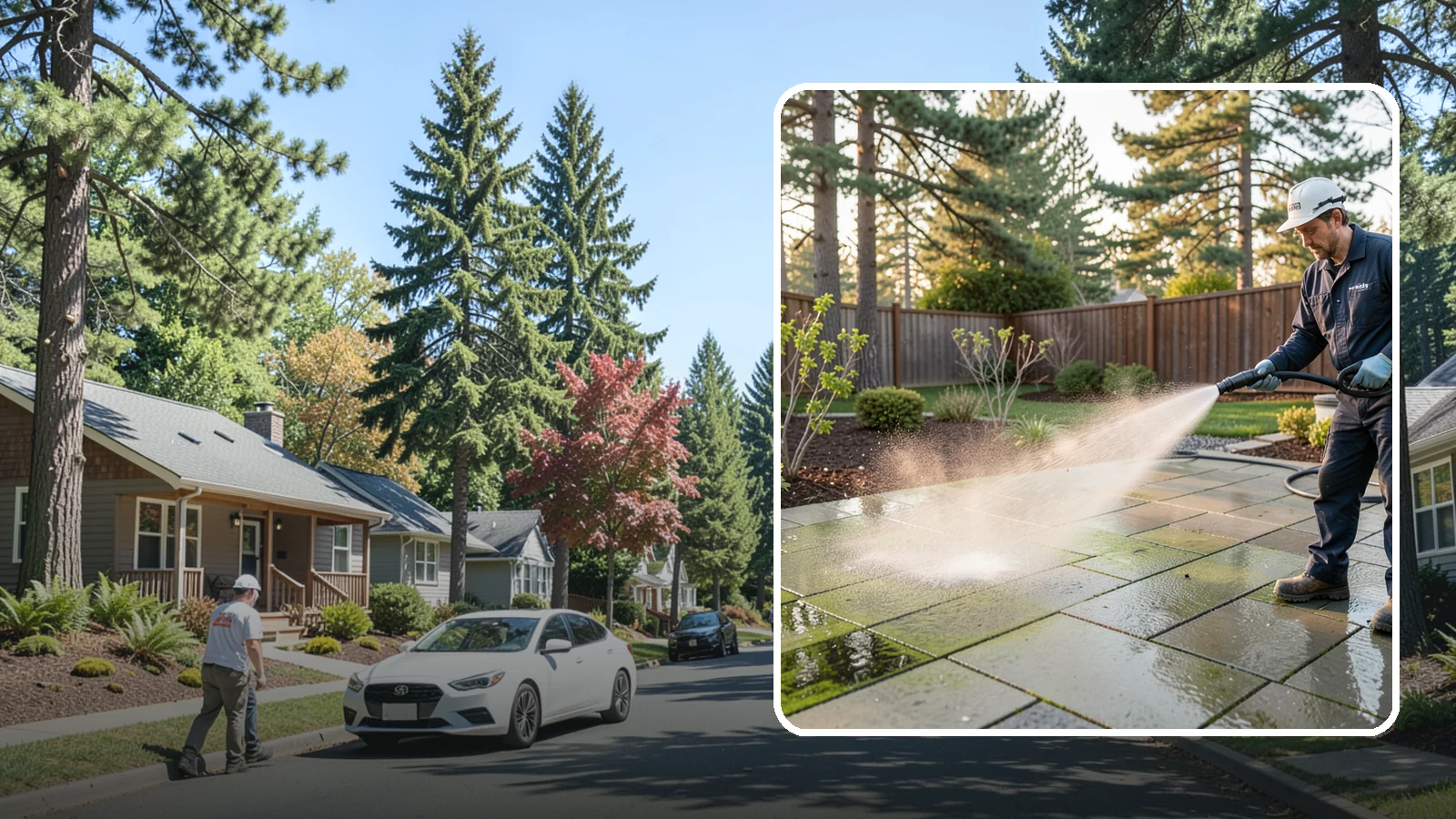 Patio Algae Removal in Orting, Pierce County, WA - Strip the slick green and black algae film that coats patios through Washington's wet months.