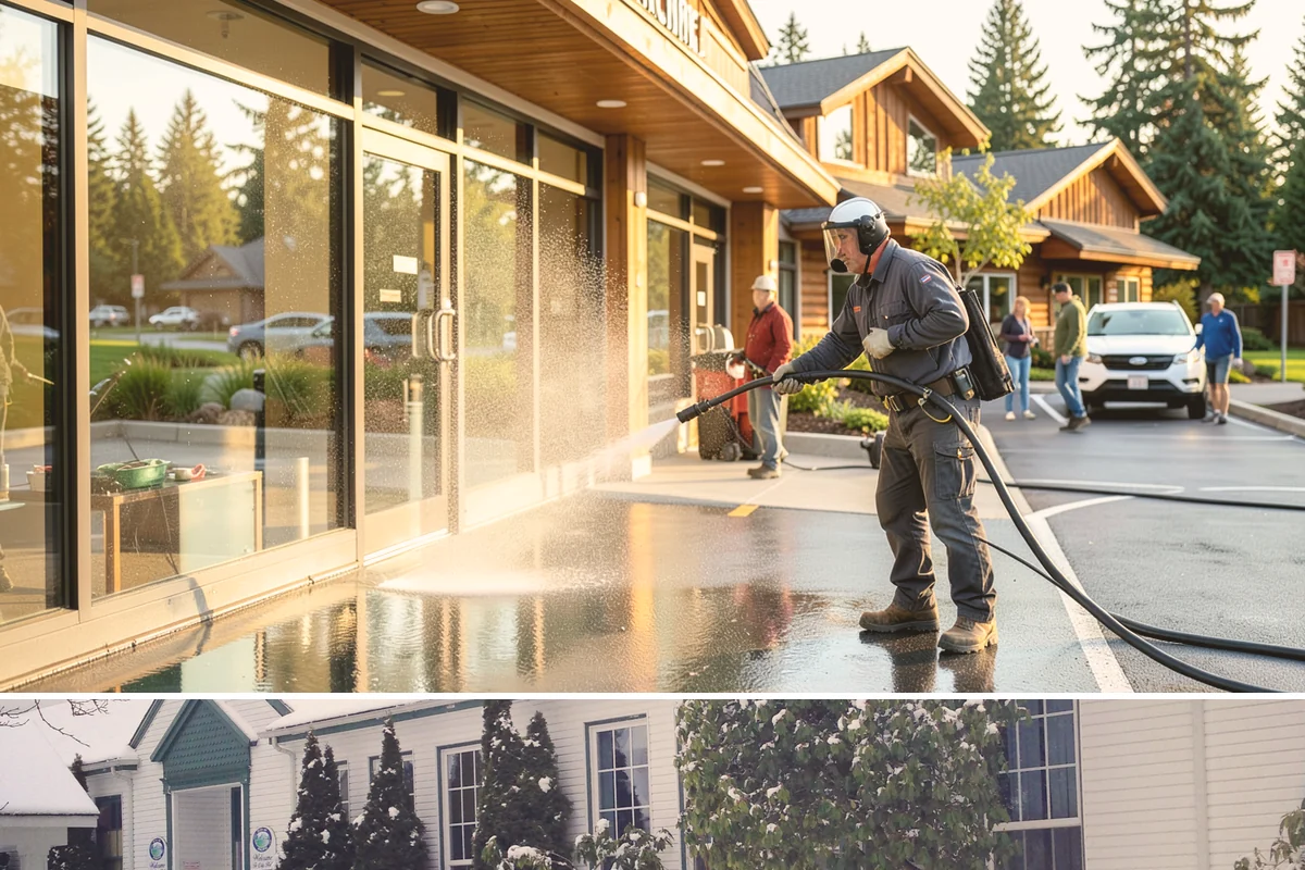 Patio Algae Removal in Pacific, King County, WA - Patio algae removal is most effective from late spring through summer when surfaces can dry.