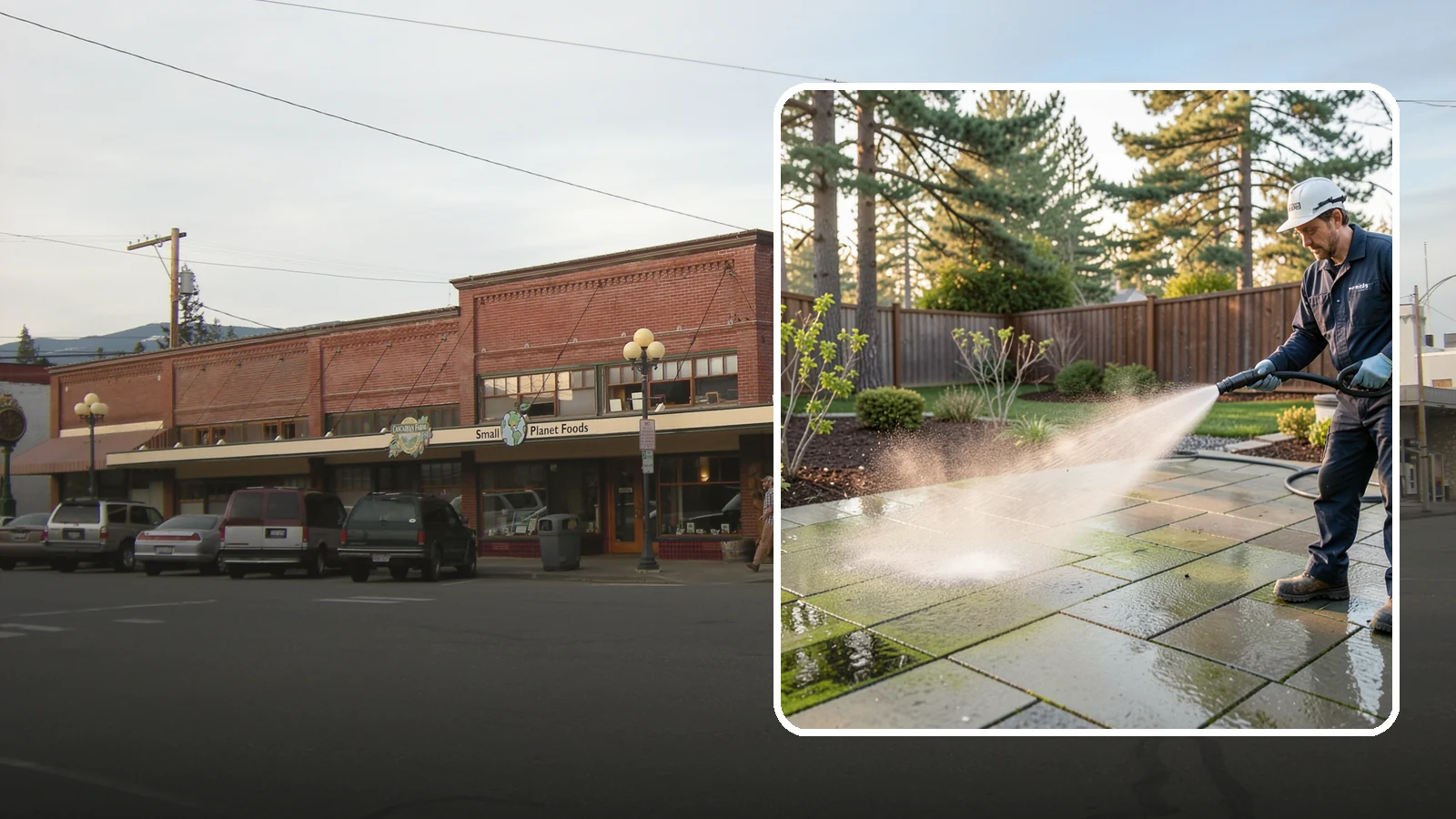 Patio Algae Removal in Sedro-Woolley, Skagit County, WA - Strip the slick green and black algae film that coats patios through Washington's wet months.
