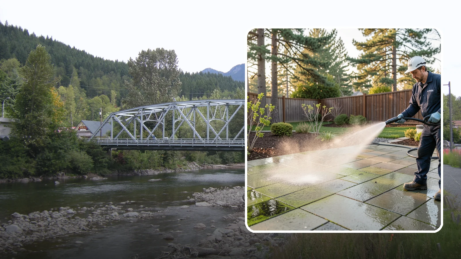 Patio Algae Removal in Skykomish, King County, WA - Strip the slick green and black algae film that coats patios through Washington's wet months.